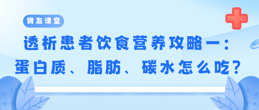 透析患者饮食营养攻略一：蛋白质、脂肪、碳水怎么吃？